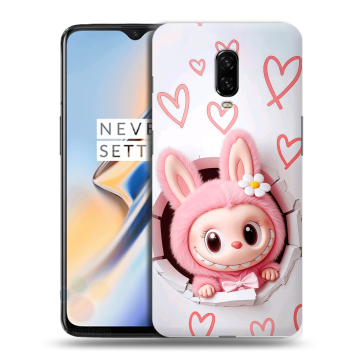 Силиконовый чехол на OnePlus 6T с принтом Labubu Лабубу