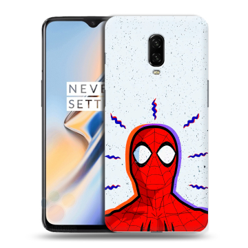 Силиконовый чехол на OnePlus 6T с принтом Spiderman Человек паук