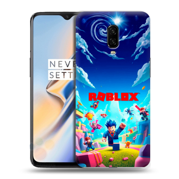 Силиконовый чехол на OnePlus 6T с принтом Roblox Роблокс