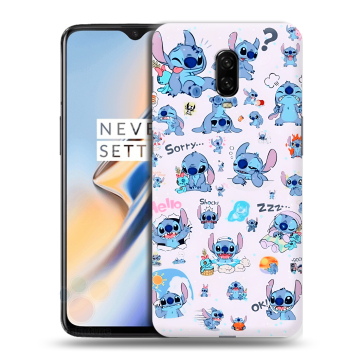 Силиконовый чехол на OnePlus 6T с принтом Лило и Стич