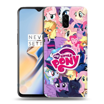 Силиконовый чехол на OnePlus 6T с принтом My little pony Дружба чудо