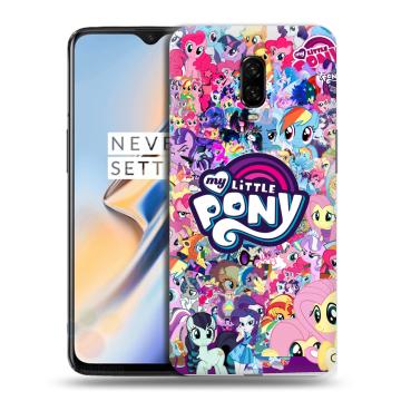 Силиконовый чехол на OnePlus 6T с принтом My little pony Дружба чудо