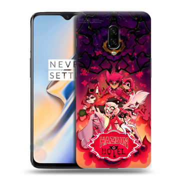 Силиконовый чехол на OnePlus 6T с принтом Hazbin Hotel Отель Хазбин