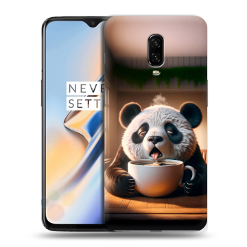 Силиконовый чехол на OnePlus 6T с принтом смешная панда