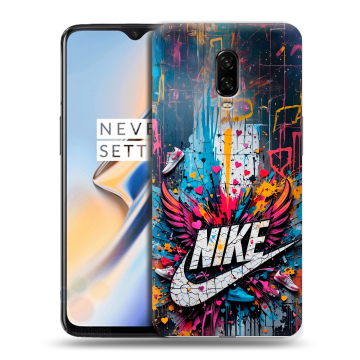 Силиконовый чехол на OnePlus 6T с принтом Nike Найк