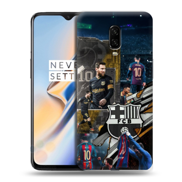 Силиконовый чехол на OnePlus 6T с принтом Messi Barcelona