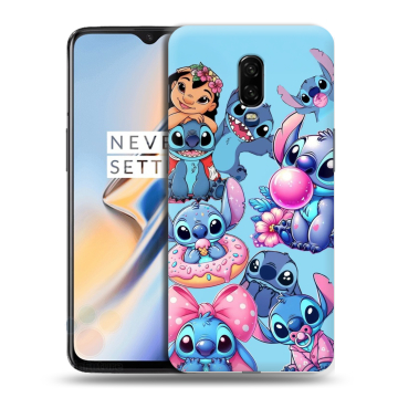 Силиконовый чехол на OnePlus 6T с принтом Лило и Стич
