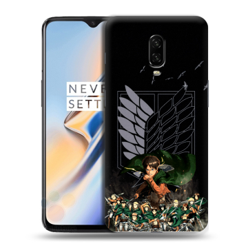 Силиконовый чехол на OnePlus 6T с принтом Атака титанов