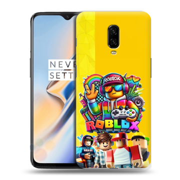 Силиконовый чехол на OnePlus 6T с принтом Roblox Роблокс