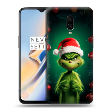 Силиконовый чехол на OnePlus 6T с принтом Гринч Новый год Рождество