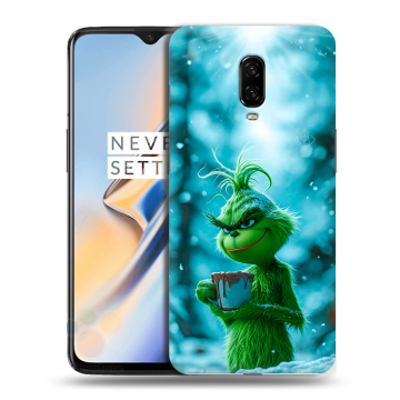 Силиконовый чехол на OnePlus 6T с принтом Новый год гринч
