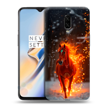 Силиконовый чехол на OnePlus 6T с принтом Новый год Силиконовый чехол на OnePlus 6T с принтом Новый год