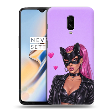 Силиконовый чехол на OnePlus 6T с принтом женский
