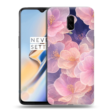 Силиконовый чехол на OnePlus 6T с принтом женский