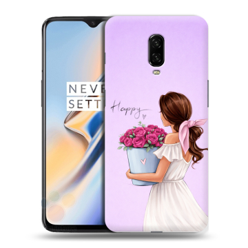 Силиконовый чехол на OnePlus 6T с принтом женский