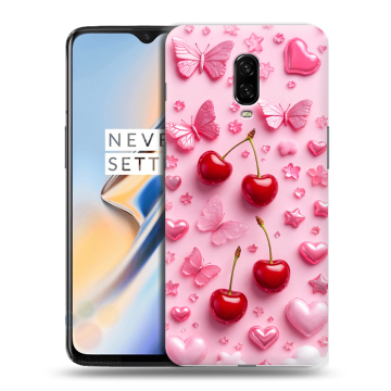 Силиконовый чехол на OnePlus 6T с принтом для девочек