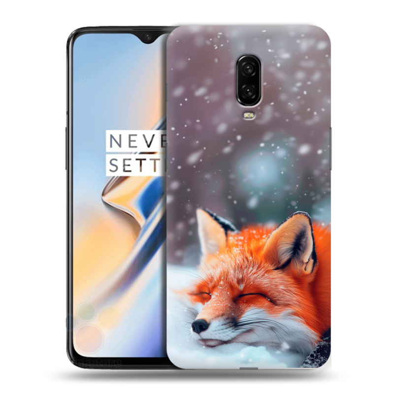Силиконовый чехол на OnePlus 6T с принтом лиса Силиконовый чехол на OnePlus 6T с принтом лиса
