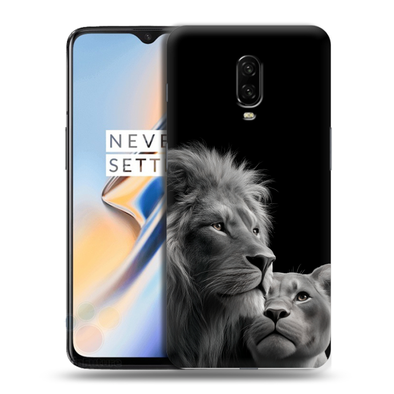 Пластиковый чехол на OnePlus 6T с принтом Лев кошки Пластиковый чехол на OnePlus 6T с принтом Лев кошки