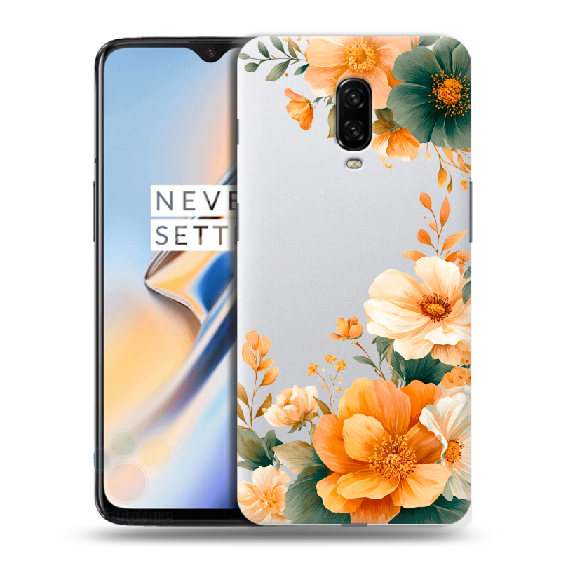 Пластиковый чехол на OnePlus 6T с принтом Цветы принт Пластиковый чехол на OnePlus 6T с принтом Цветы принт