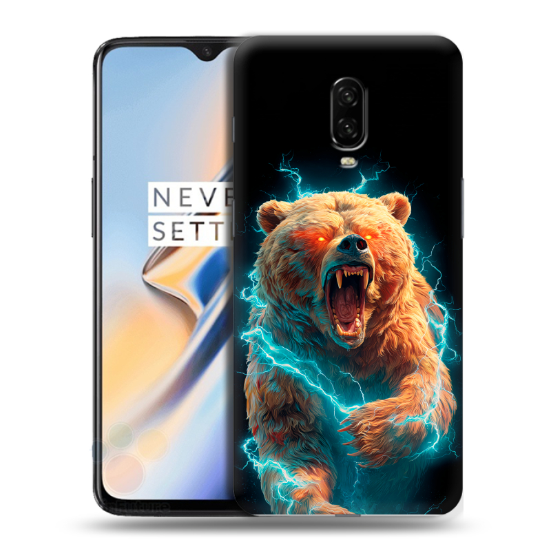 Пластиковый чехол на OnePlus 6T с принтом Медведь Пластиковый чехол на OnePlus 6T с принтом Медведь
