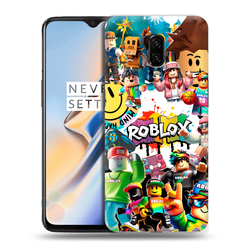Пластиковый чехол на OnePlus 6T с принтом Roblox Роблокс Пластиковый чехол на OnePlus 6T с принтом Roblox Роблокс