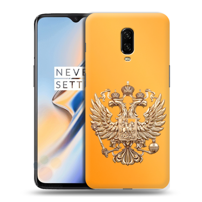 Пластиковый чехол на OnePlus 6T с принтом Герб Флаг России Пластиковый чехол на OnePlus 6T с принтом Герб Флаг России