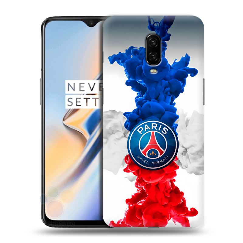 Пластиковый чехол на OnePlus 6T с принтом PSG ПСЖ Пластиковый чехол на OnePlus 6T с принтом PSG ПСЖ