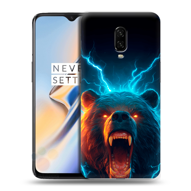 Силиконовый чехол на OnePlus 6T с принтом Медведь Силиконовый чехол на OnePlus 6T с принтом Медведь