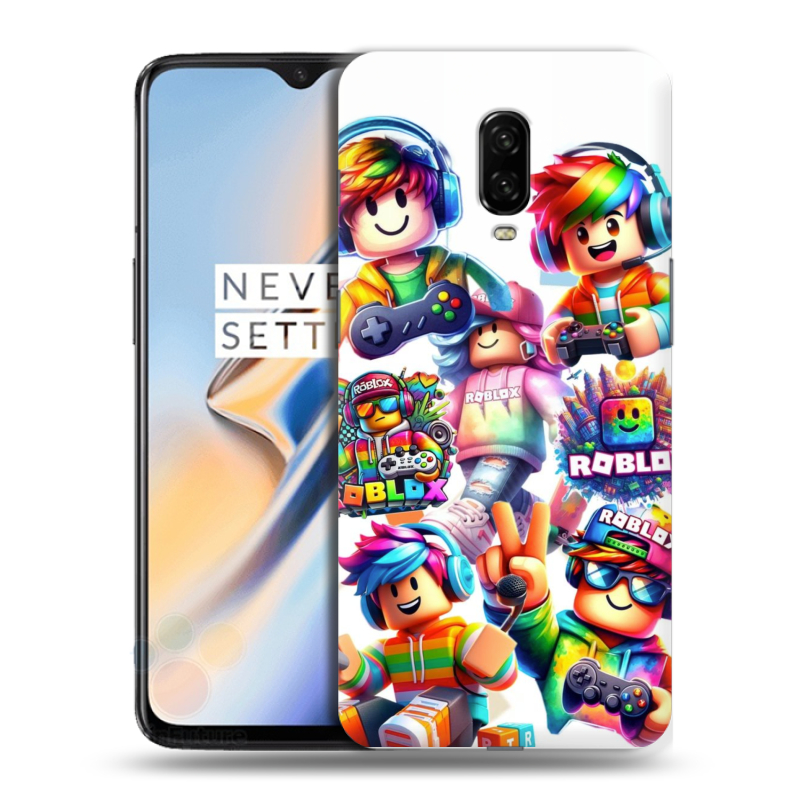 Силиконовый чехол на OnePlus 6T с принтом Roblox Роблокс Силиконовый чехол на OnePlus 6T с принтом Roblox Роблокс