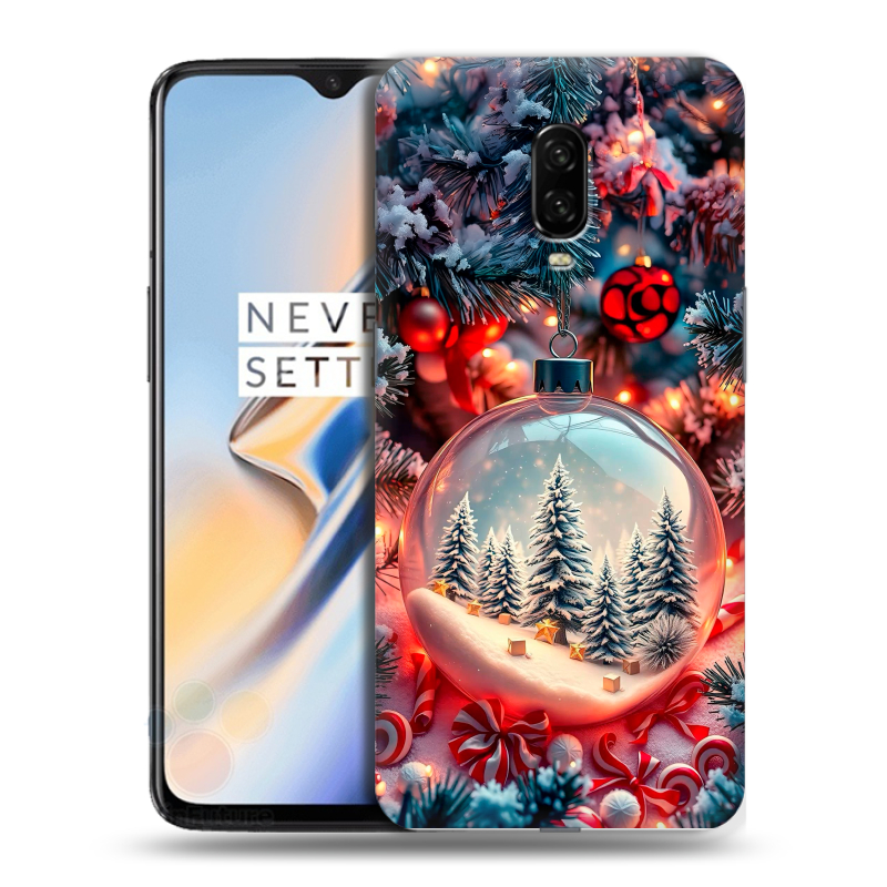 Силиконовый чехол на OnePlus 6T с принтом Новый год Силиконовый чехол на OnePlus 6T с принтом Новый год