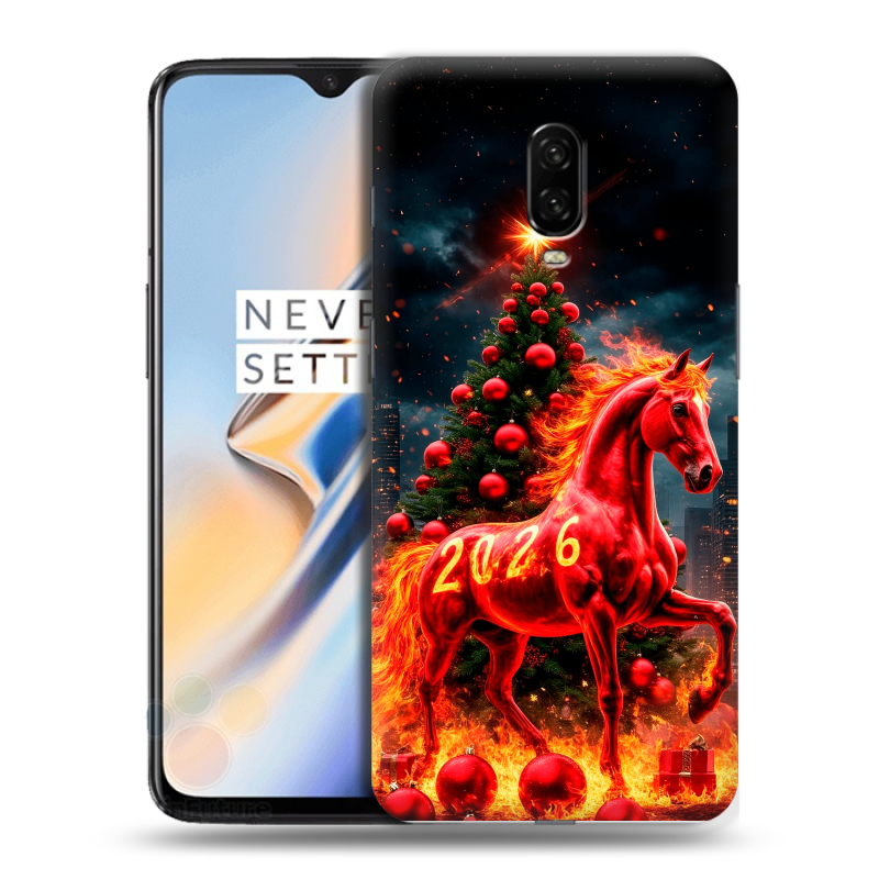 Силиконовый чехол на OnePlus 6T с принтом Новый год Силиконовый чехол на OnePlus 6T с принтом Новый год