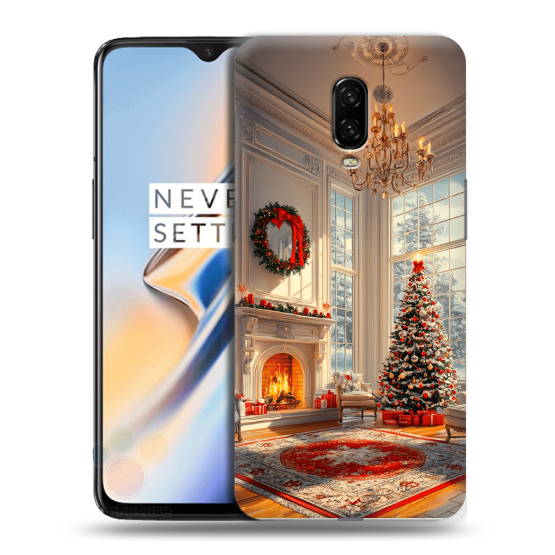 Силиконовый чехол на OnePlus 6T с принтом Новый год Силиконовый чехол на OnePlus 6T с принтом Новый год