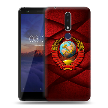Силиконовый чехол на Nokia 3.1 Plus с принтом Герб СССР
