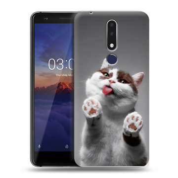 Силиконовый чехол на Nokia 3.1 Plus с принтом Коты