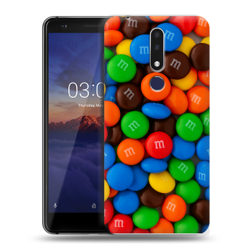 Силиконовый чехол на Nokia 3.1 Plus с принтом Конфеты