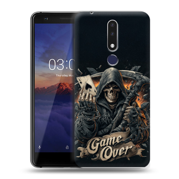 Силиконовый чехол на Nokia 3.1 Plus с принтом Скелет карты