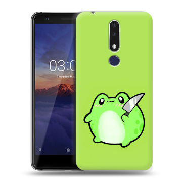 Силиконовый чехол на Nokia 3.1 Plus с принтом Лягушенок