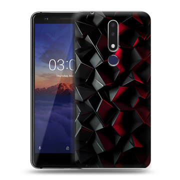 Силиконовый чехол на Nokia 3.1 Plus с принтом Абстракция