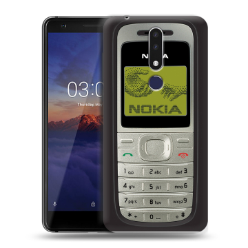 Силиконовый чехол на Nokia 3.1 Plus с принтом Ретро Нокия Силиконовый чехол на Nokia 3.1 Plus с принтом Ретро Нокия