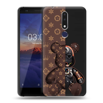 Силиконовый чехол на Nokia 3.1 Plus с принтом Луи робот
