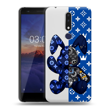 Силиконовый чехол на Nokia 3.1 Plus с принтом Луи робот