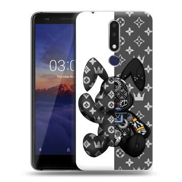 Силиконовый чехол на Nokia 3.1 Plus с принтом Луи робот