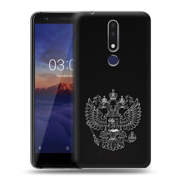 Силиконовый чехол на Nokia 3.1 Plus с принтом Герб России Силиконовый чехол на Nokia 3.1 Plus с принтом Герб России