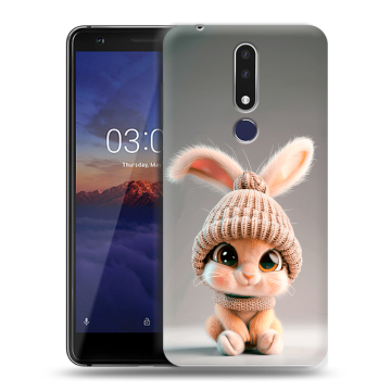 Силиконовый чехол на Nokia 3.1 Plus с принтом Кролик Силиконовый чехол на Nokia 3.1 Plus с принтом Кролик