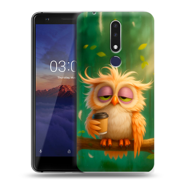 Силиконовый чехол на Nokia 3.1 Plus с принтом сова