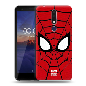 Силиконовый чехол на Nokia 3.1 Plus с принтом человек паук spiderman Силиконовый чехол на Nokia 3.1 Plus с принтом человек паук spiderman