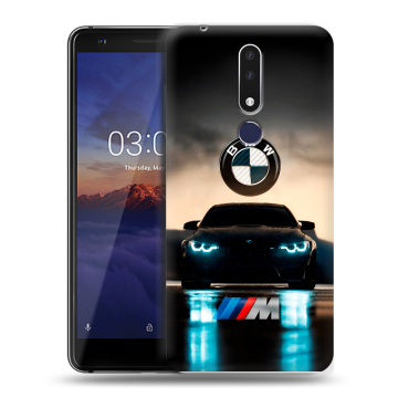 Силиконовый чехол на Nokia 3.1 Plus с принтом БМВ BMW Силиконовый чехол на Nokia 3.1 Plus с принтом БМВ BMW