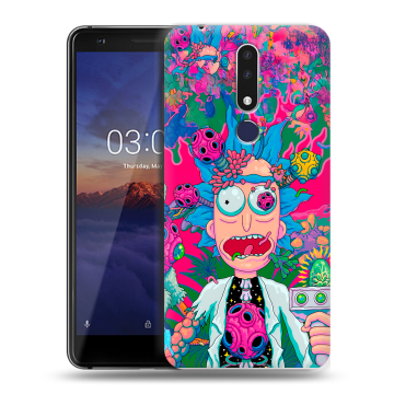 Силиконовый чехол на Nokia 3.1 Plus с принтом Рик и Морти Rick Morty