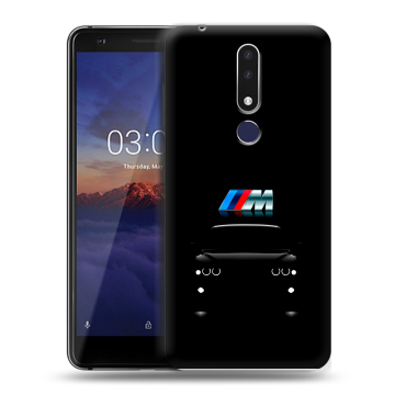 Силиконовый чехол на Nokia 3.1 Plus с принтом БМВ BMW Силиконовый чехол на Nokia 3.1 Plus с принтом БМВ BMW