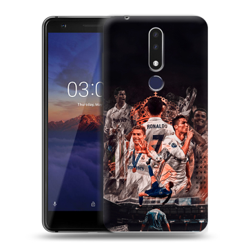 Силиконовый чехол на Nokia 3.1 Plus с принтом Реал Роналдо Real Ronaldo Силиконовый чехол на Nokia 3.1 Plus с принтом Реал Роналдо Real Ronaldo